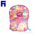 High Quanlity Polyester Ggirl Pink Packbag Cartoon Campus School Bags Trendy Backpack